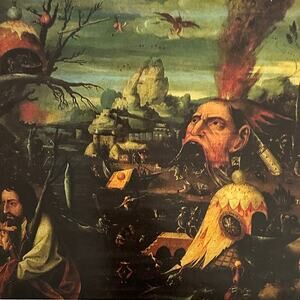 Saint Christopher, Landscape, Devilry, Painting, Art Print, ~ 250802-WH 350 H